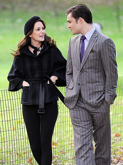 Leighton Meester on screen beau Ed Westwick film GG in NYC